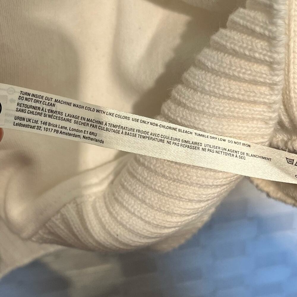 FP Movement Free People Studio Tunic Hoodie In Ivory Lace Trim Detail Size Small - Picture 8 of 9